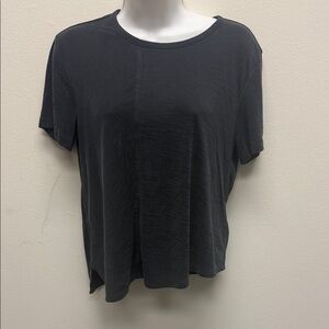 Athleta Charcoal Short Sleeve Tee